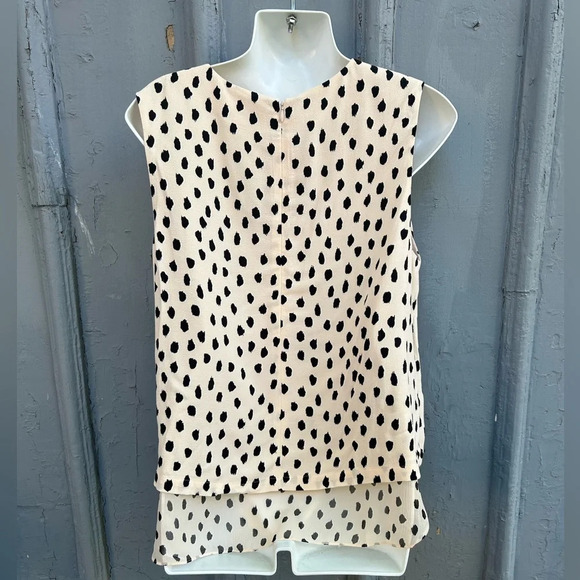 Kate Spade Leopard Dot Silk Blouse, BNWT, size  Large - Picture 11 of 12